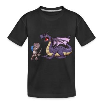 Chevalier VS Dragon - T-shirt bio Premium Enfant - noir - Devant
