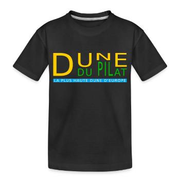 Dune du Pilat, la plus haute dune d'Europe - T-shirt bio Premium Enfant - noir - Devant