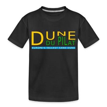 Dune du Pilat, Europas höchste Sanddüne - Kinder Premium Bio T-Shirt - Schwarz - Vorne