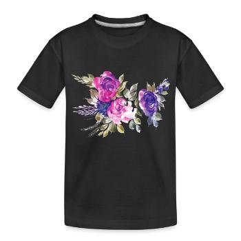 Flower Flower Plant - T-shirt bio Premium Enfant - noir - Devant