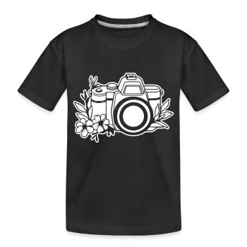 Photographe Photographie Caméra de photographie - T-shirt bio Premium Enfant - noir - Devant