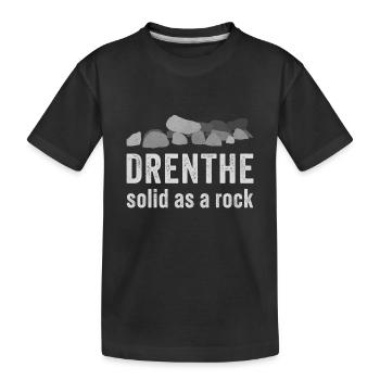 Drenthe Fest wie ein Fels in der Brandung - Kinder Premium Bio T-Shirt - Schwarz - Vorne