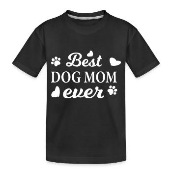 Dog Hund - Kinder Premium Bio T-Shirt - Schwarz - Vorne