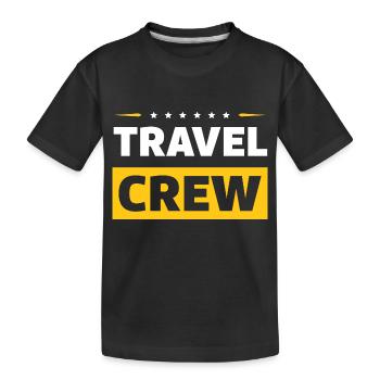 Travel Crew - Kinder Premium Bio T-Shirt - Schwarz - Vorne