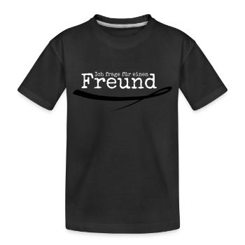 Freund - Kinder Premium Bio T-Shirt - Schwarz - Vorne