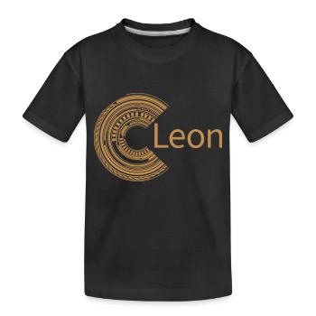 For Leon - Kids' Premium Organic T-Shirt - black - Front