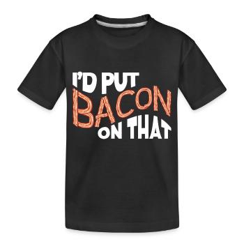 Ich würde Speck auf den lustigen Speck-Liebhaber - Kinder Premium Bio T-Shirt - Schwarz - Vorne