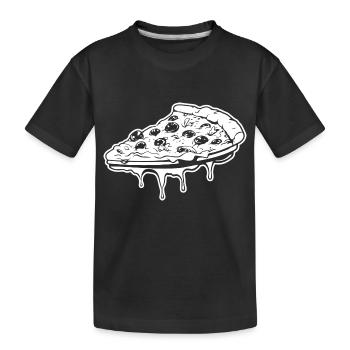 Pizza Restauration rapide Pizzeria - T-shirt bio Premium Enfant - noir - Devant