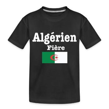 Algérien Fière - T-shirt bio Premium Enfant - noir - Devant