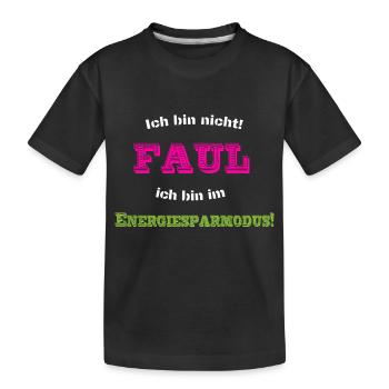 Faul - Kinder Premium Bio T-Shirt - Schwarz - Vorne