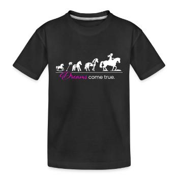 Évolution du rêve du cheval - T-shirt bio Premium Enfant - noir - Devant