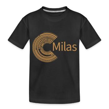 Für Milas - Kinder Premium Bio T-Shirt - Schwarz - Vorne