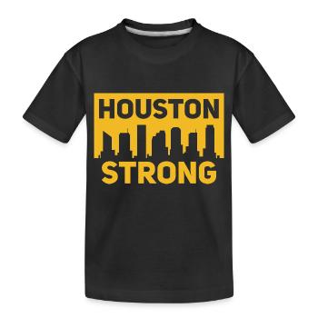 Strong Houston design for proud Houston residents - Kids' Premium Organic T-Shirt - black - Front