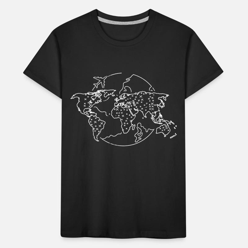 Globe Map Gift International Carte du monde T-shirt bio Premium Enfant