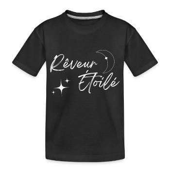 Rêveur étoilé - T-shirt bio Premium Enfant - noir - Devant