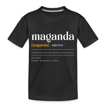 Maganda Girl Design für stolze Pinays - Kinder Premium Bio T-Shirt - Schwarz - Vorne