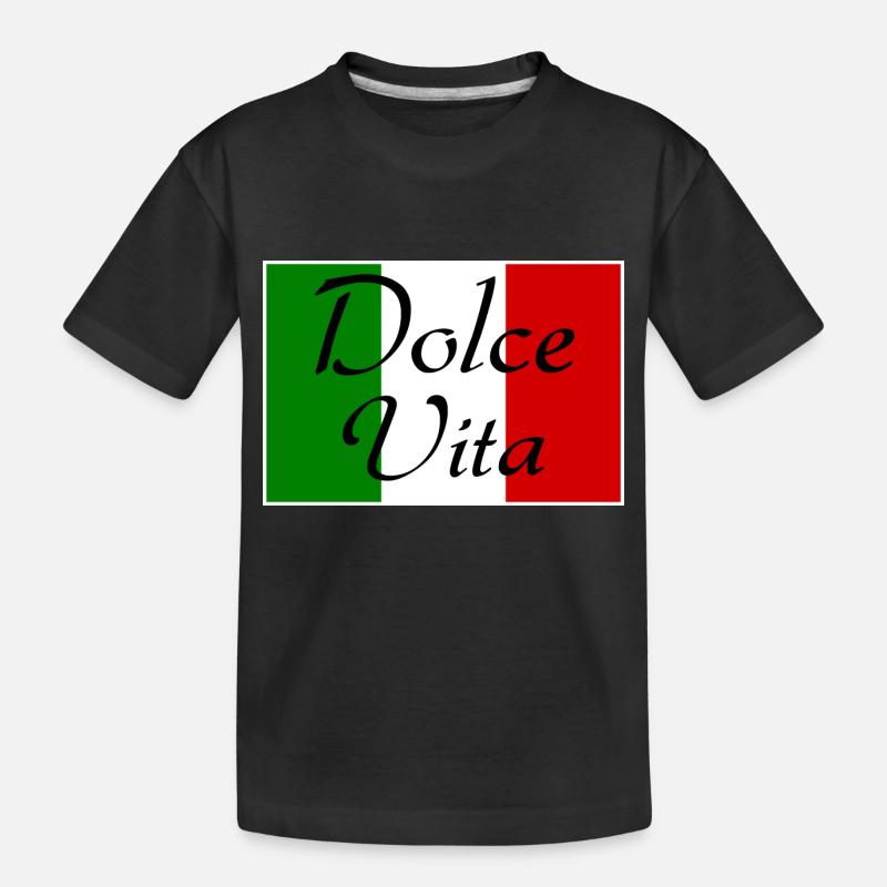 Dolce Vita - Kinder Premium Bio T-Shirt - Schwarz