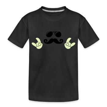 Cool Face - Kids' Premium Organic T-Shirt - black - Front