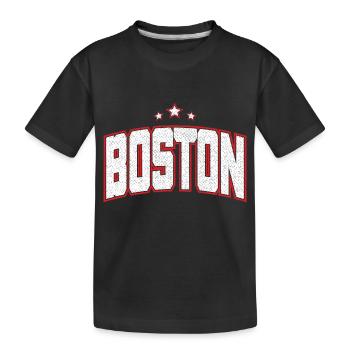 Boston, Massachusetts (USA) - Kinder Premium Bio T-Shirt - Schwarz - Vorne