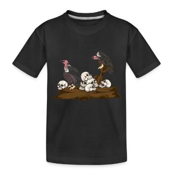 Oiseau de proie charognards cadeau vautour - T-shirt bio Premium Enfant - noir - Devant