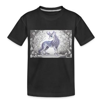 Mystic Animal 15 - Kids' Premium Organic T-Shirt - black - Front