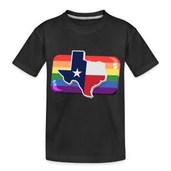 Conception de carte du Texas pour les fiers LGBT Plus Texans - T-shirt bio Premium Enfant - noir - Devant