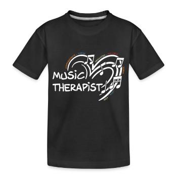 Musicothérapeute Appréciation Musicien de musique - T-shirt bio Premium Enfant - noir - Devant