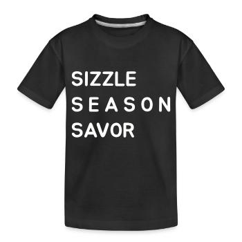 Sizzle Season Genießen - Kinder Premium Bio T-Shirt - Schwarz - Vorne