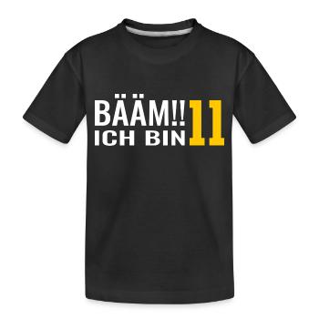 11. Geburtstag Geschenk - Kinder Premium Bio T-Shirt - Schwarz - Vorne