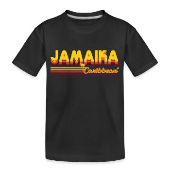 Jamaika - Palmen Design - Karibischer Lebensstil - Kinder Premium Bio T-Shirt - Schwarz - Vorne