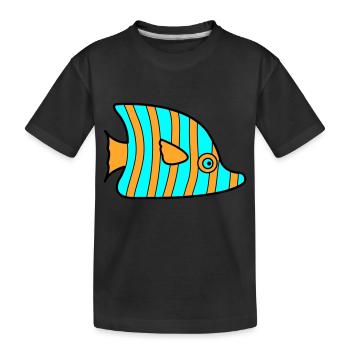 fish - Kids' Premium Organic T-Shirt - black - Front