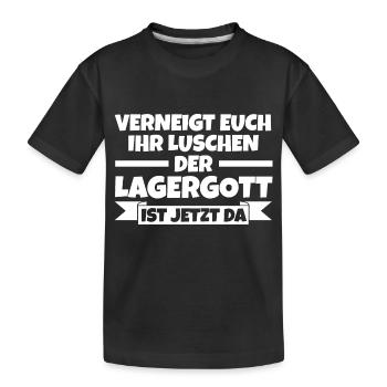 Gabelstapler Staplerfahrer Logistiker Lagerist Lag - Kinder Premium Bio T-Shirt - Schwarz - Vorne