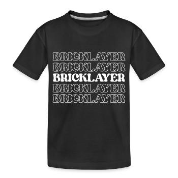 Briqueteur-maçon Maçon Tailleur de pierre Brique maçon - T-shirt bio Premium Enfant - noir - Devant
