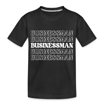 Homme d’affaires, Entrepreneur, Homme d’affaires, Magnat - T-shirt bio Premium Enfant - noir - Devant