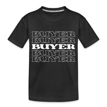 Shopper Buyer Purchaser Consumer Patron - Kids' Premium Organic T-Shirt - black - Front
