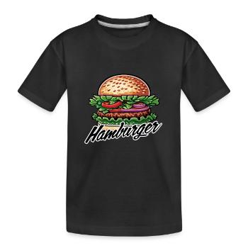 hamburger - Kinder Premium Bio T-Shirt - Schwarz - Vorne