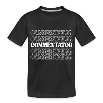 Kommentator Moderator Ansager Sender - Kinder Premium Bio T-Shirt - Schwarz - Vorne