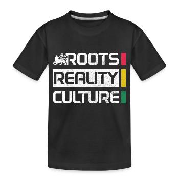 Reggae Musik Rastafari Jamaika - Kinder Premium Bio T-Shirt - Schwarz - Vorne
