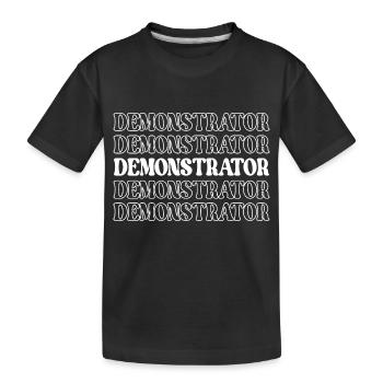 Demonstrator Presenter Teacher Educator Lecturer - Kids' Premium Organic T-Shirt - black - Front