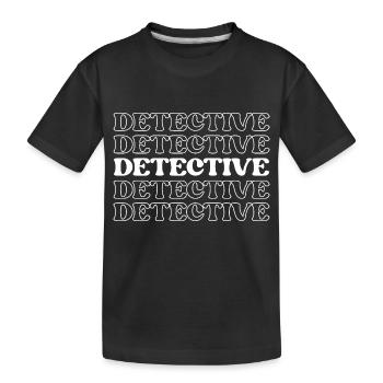 Détective Enquêteur Détective Détective Privé Gumshoe - T-shirt bio Premium Enfant - noir - Devant