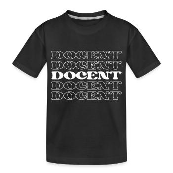 Docent Guide Teacher Instructor Lecturer - Kids' Premium Organic T-Shirt - black - Front