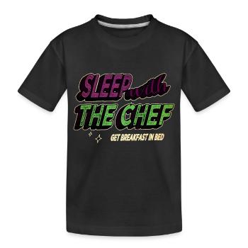 Chef (male) provocative funny pastry chef - Kids' Premium Organic T-Shirt - black - Front