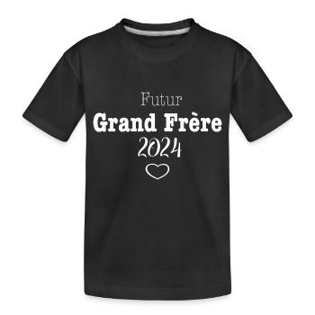 Futur Grand Frère 2024 - T-shirt bio Premium Enfant - noir - Devant