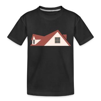 Dach - Kinder Premium Bio T-Shirt - Schwarz - Vorne