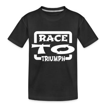 quote vibrant jockey happy birthday passion - Kinder Premium Bio T-Shirt - Schwarz - Vorne