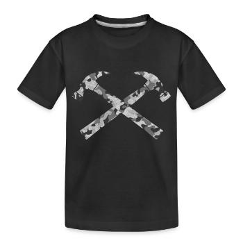 Hammer - Kids' Premium Organic T-Shirt - black - Front