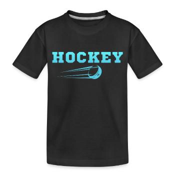 Eishockey originelle Geschenkidee - Kinder Premium Bio T-Shirt - Schwarz - Vorne
