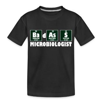 Drôle de microbiologiste badass de l’élément principal - T-shirt bio Premium Enfant - noir - Devant