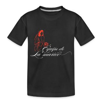 Bride's Team - Passendes Braut T-Shirt - Kinder Premium Bio T-Shirt - Schwarz - Vorne
