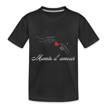 Granny of Love - Kids' Premium Organic T-Shirt - black - Front